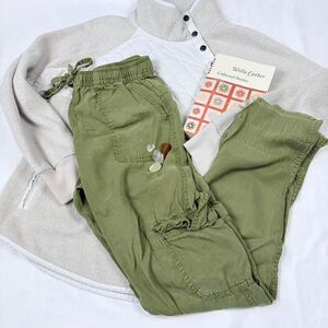 c&c california | size s | olive green lyocell joggers w cargo pockets